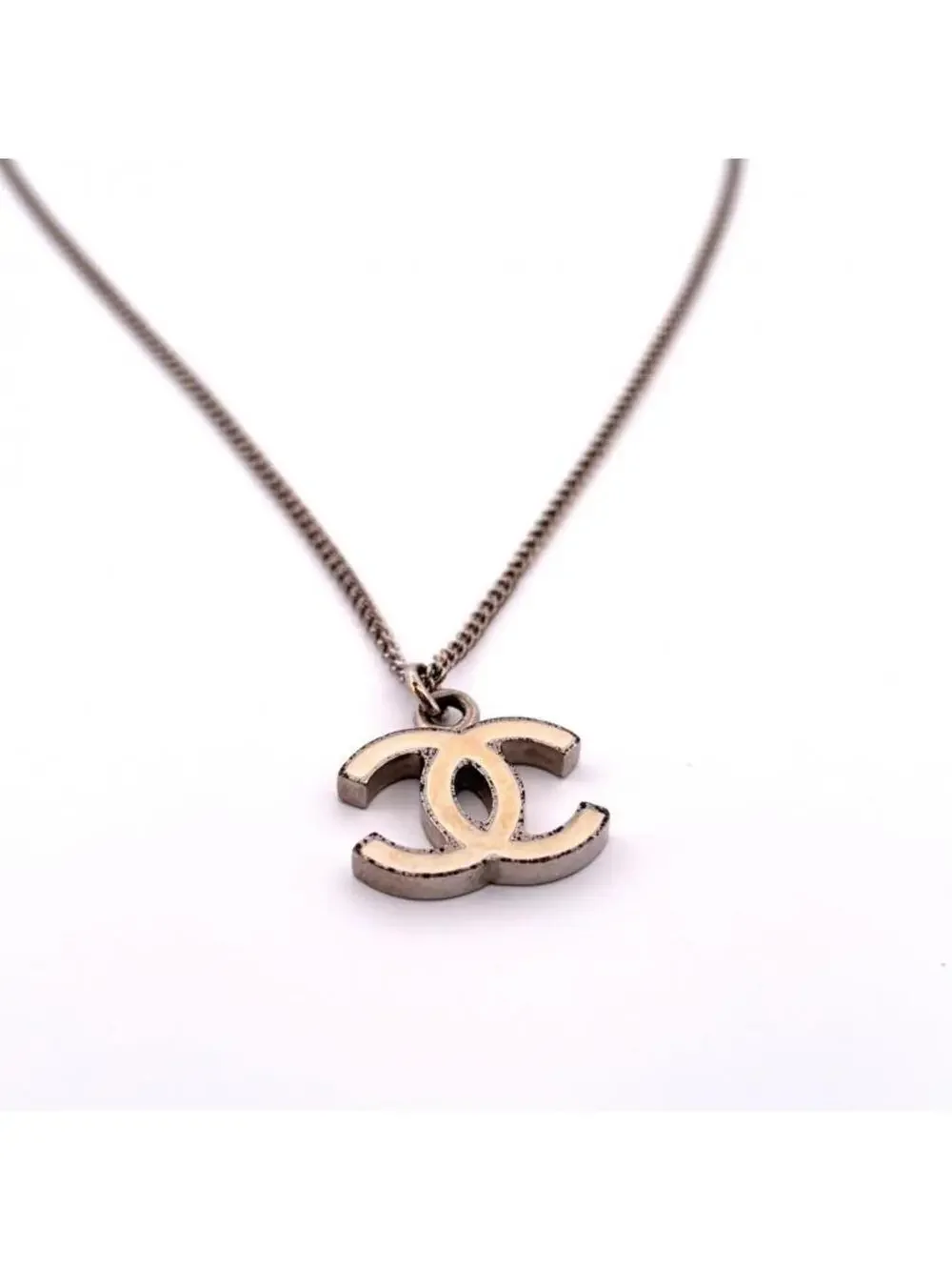 Chanel Cc Logo Pendant Necklace Metal #299533C57B